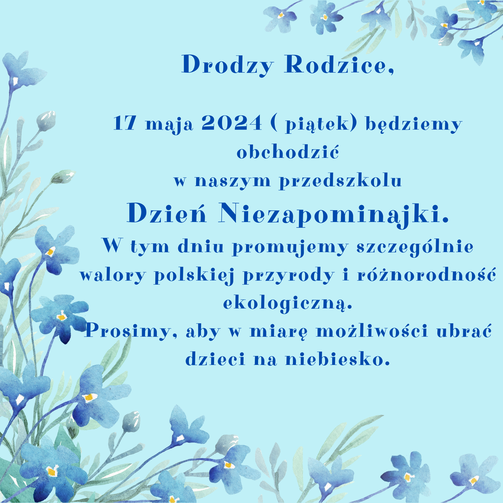 Dzień Niezapominajki u Misia Uszatka 