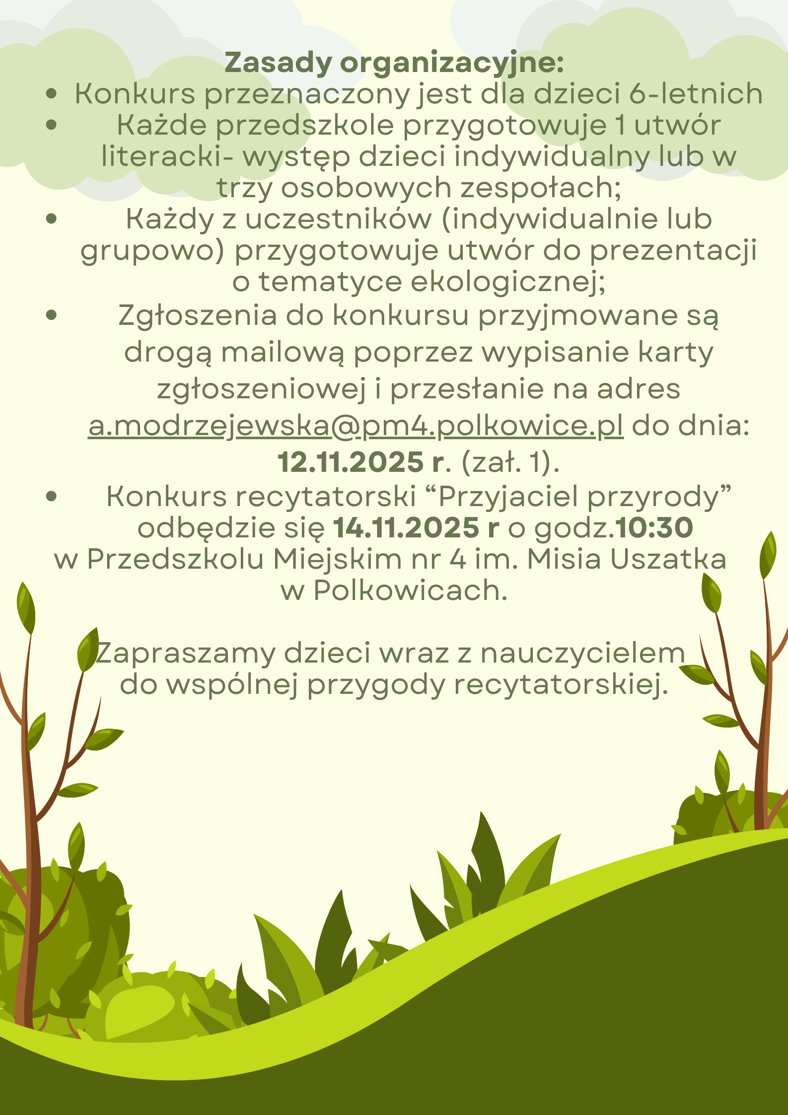 Międzyprzedszkolny konkurs recytatorski "Przyjaciel przyrody"