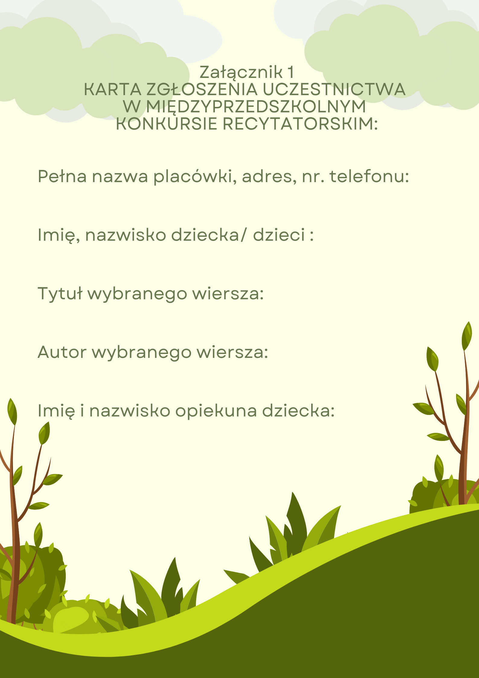 Międzyprzedszkolny konkurs recytatorski "Przyjaciel przyrody"