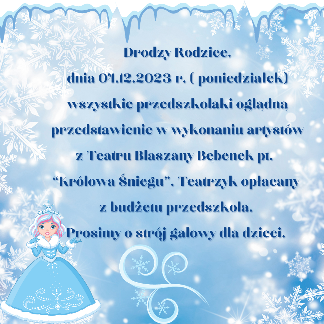 Teatrzyk "Królowa Śniegu" 