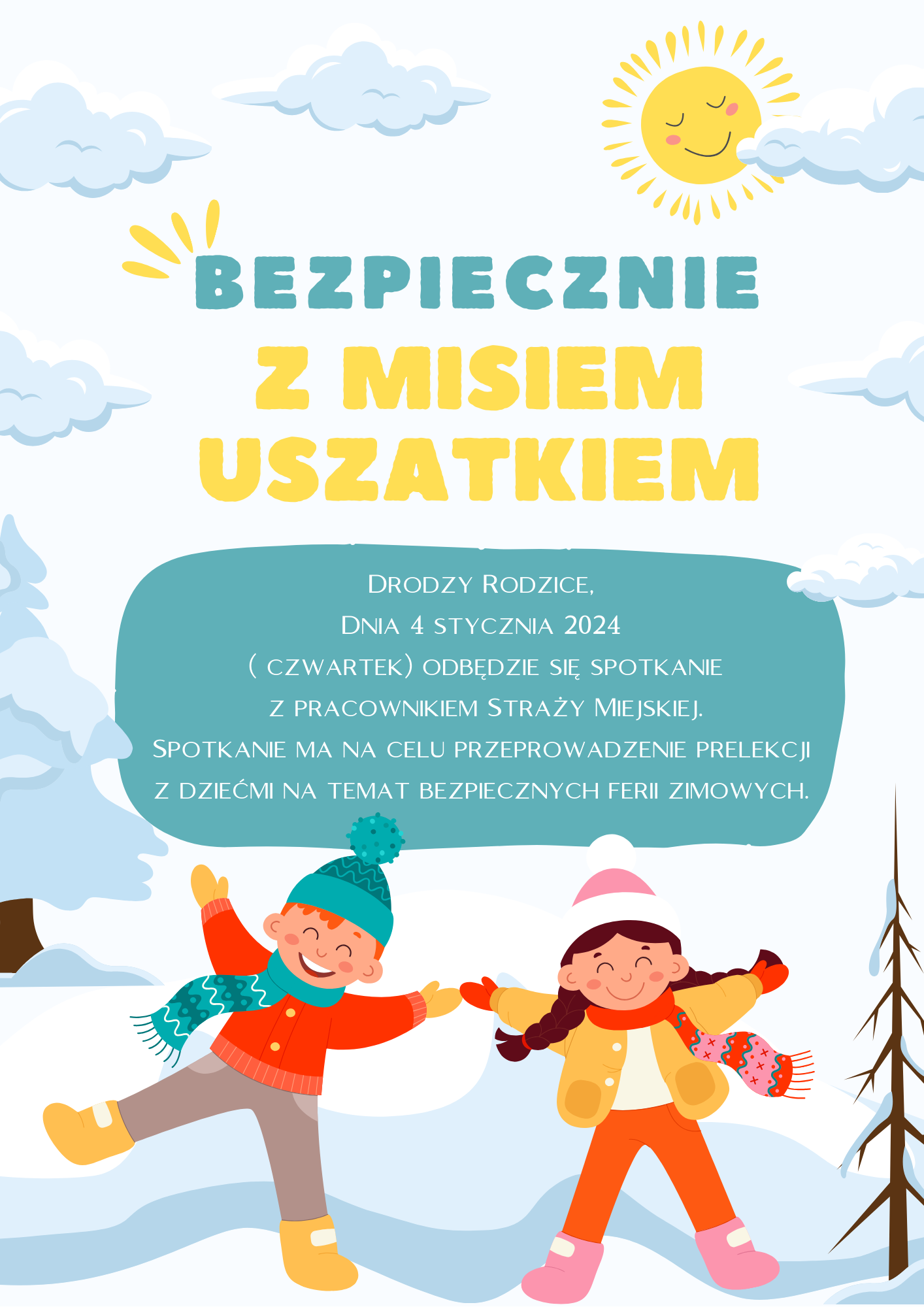 Bezpieczne ferie z Misiem Uszatkiem 