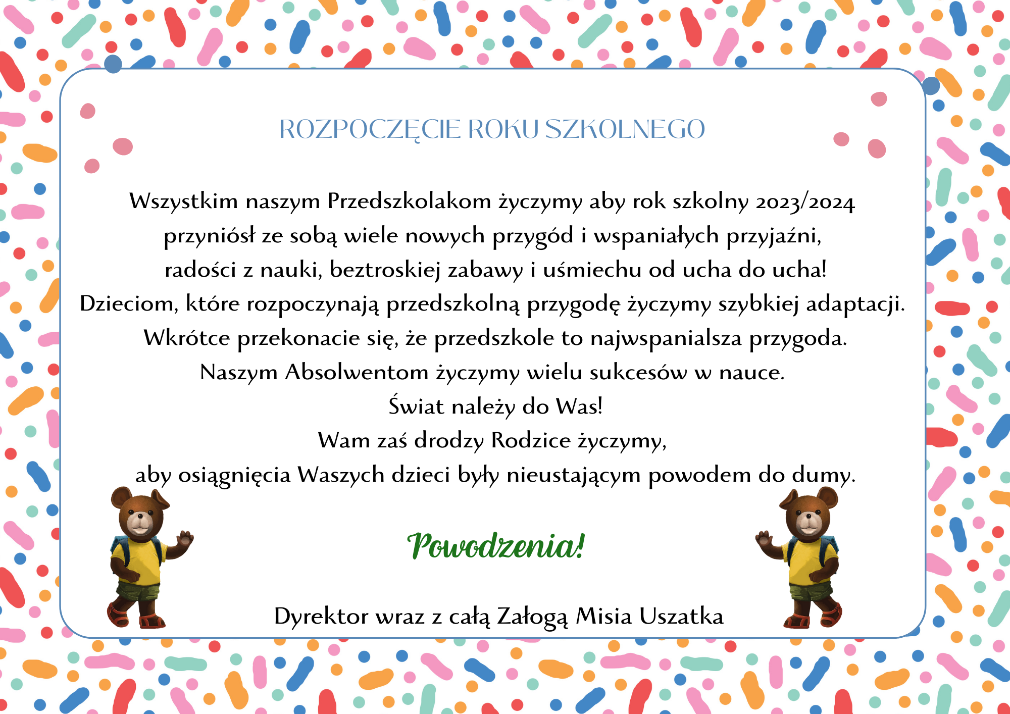 Rozpoczęcie Roku Szkolnego