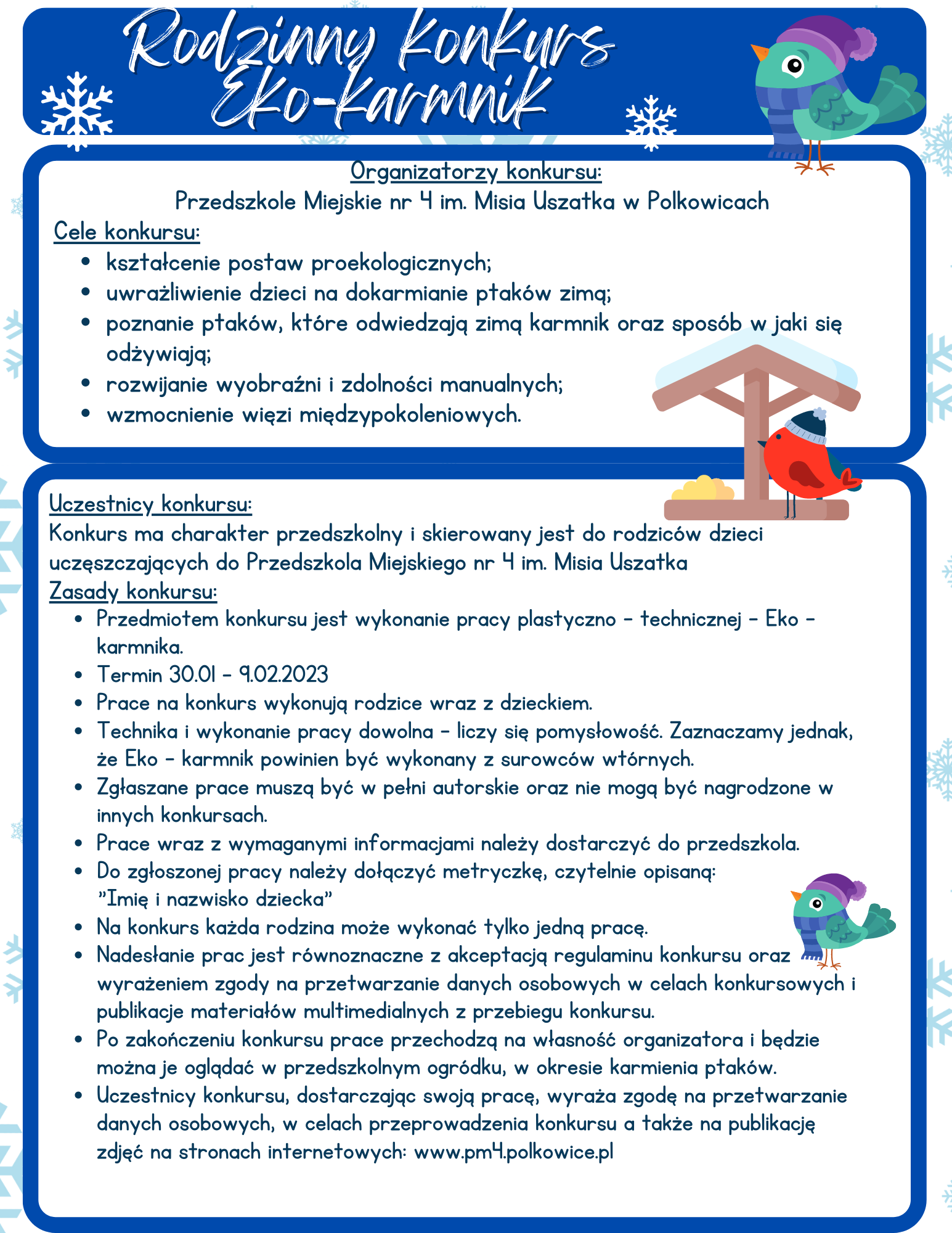 Rodzinny konkurs Eko - karmnik 