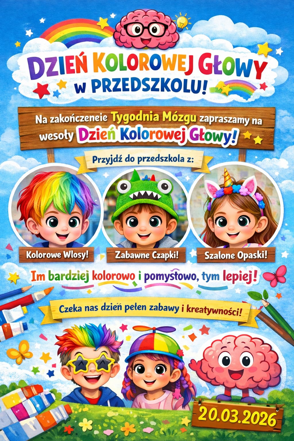 Powitanie wiosny/Dzień kolorowej głowy