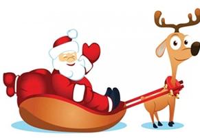 Miś Uszatek i dzieci czekają na Mikołaja 