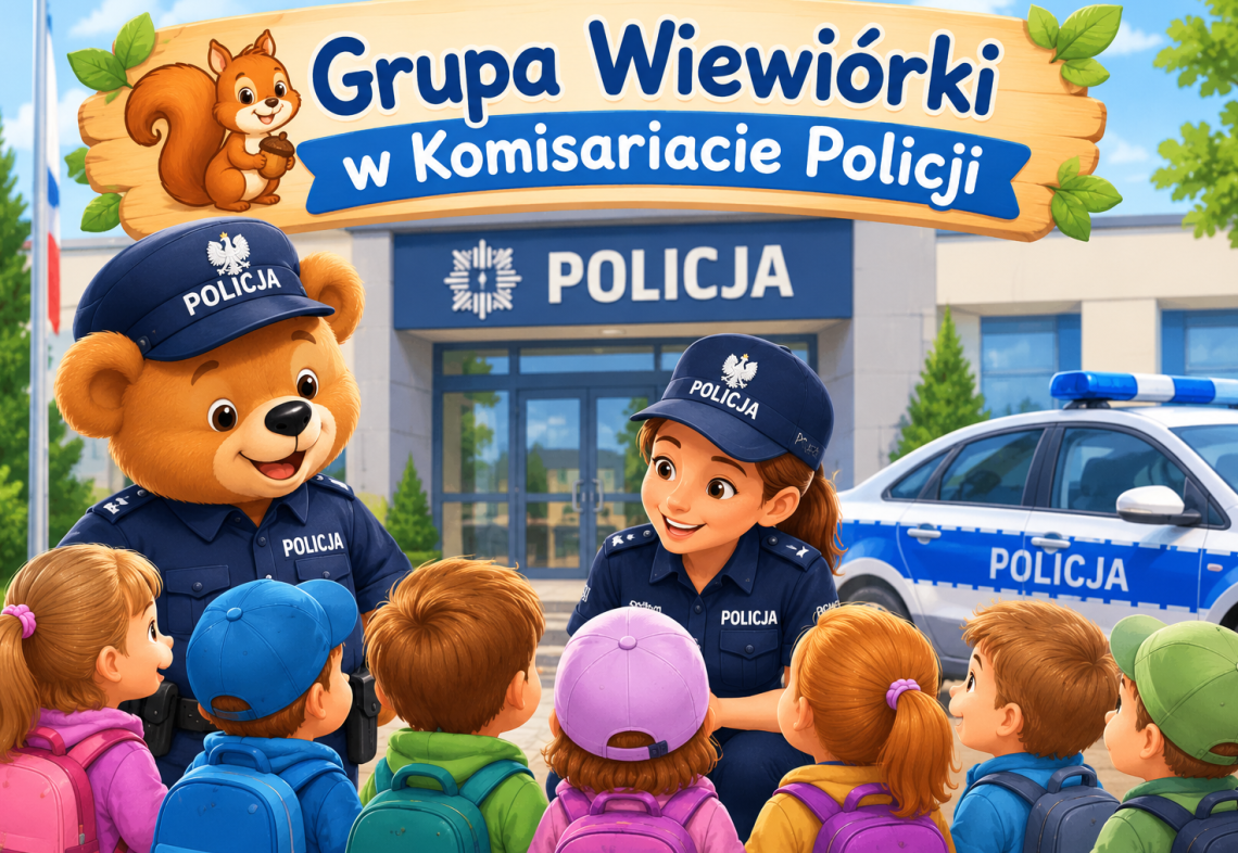 Wizyta Wiewiórek w komisariacie policji 